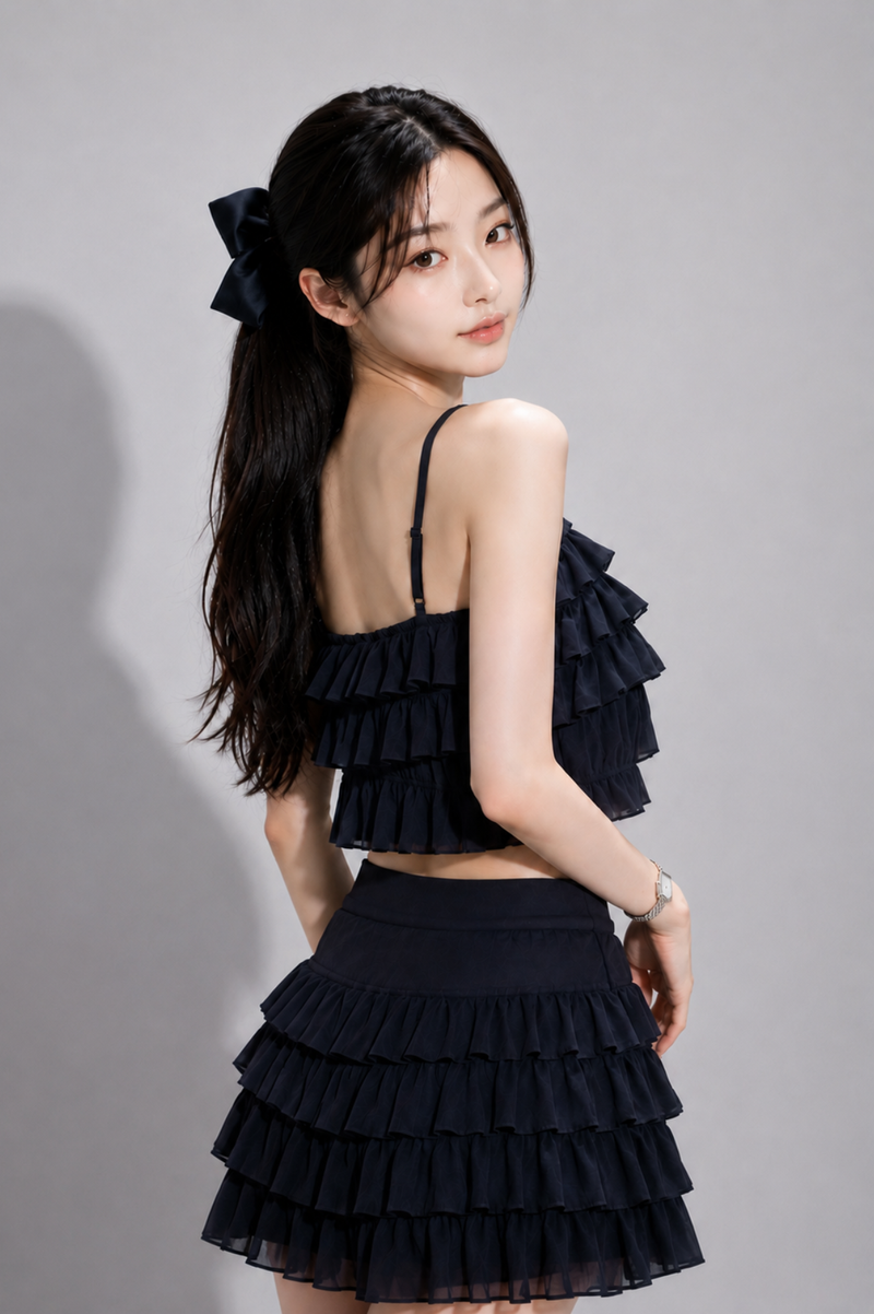 【予約販売】Navy Muse Frill Set-up ネイビーフリルセットアップ RE-10193