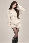 Neige Shawl Knit Set-up ネージュショールニットセットアップ RE-10205