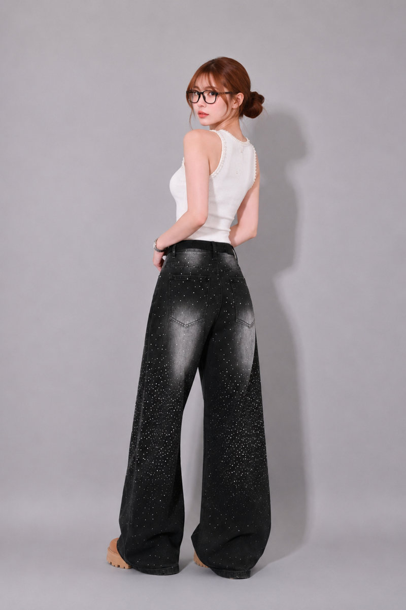 Étoile Bijou Wide Denim エトワールビジューデニム RE-10196