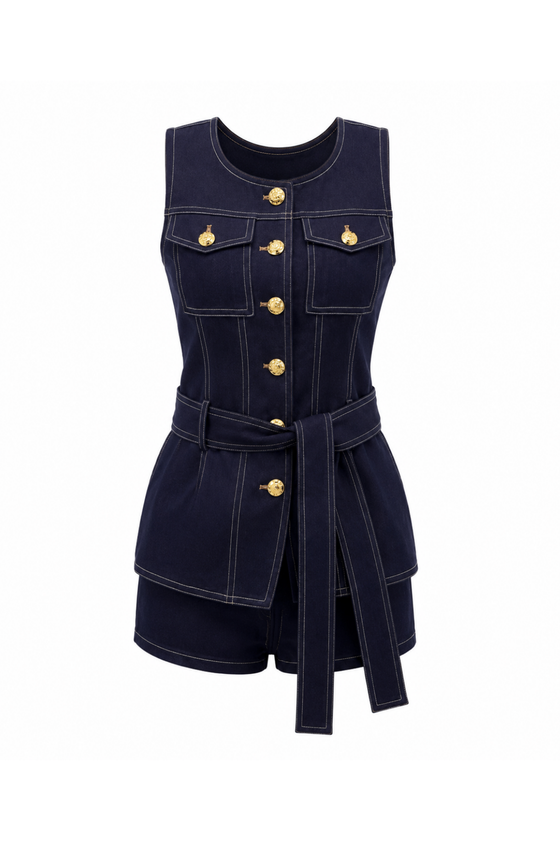 Laguna Buckle Denim Tops
