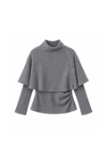 Capucine Cape Layered Knit Tops カプシーヌケープレイヤードニットトップス RE-10214