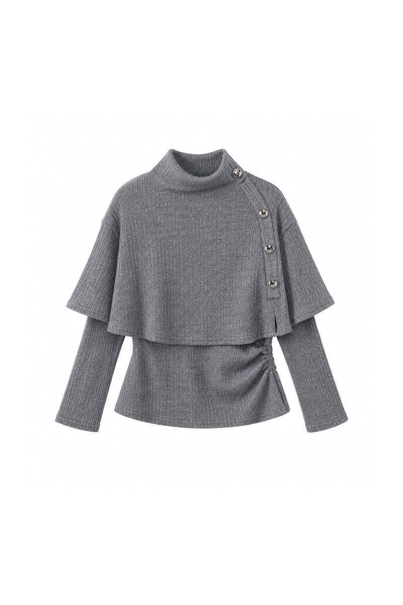 Capucine Cape Layered Knit Tops カプシーヌケープレイヤードニットトップス RE-10214