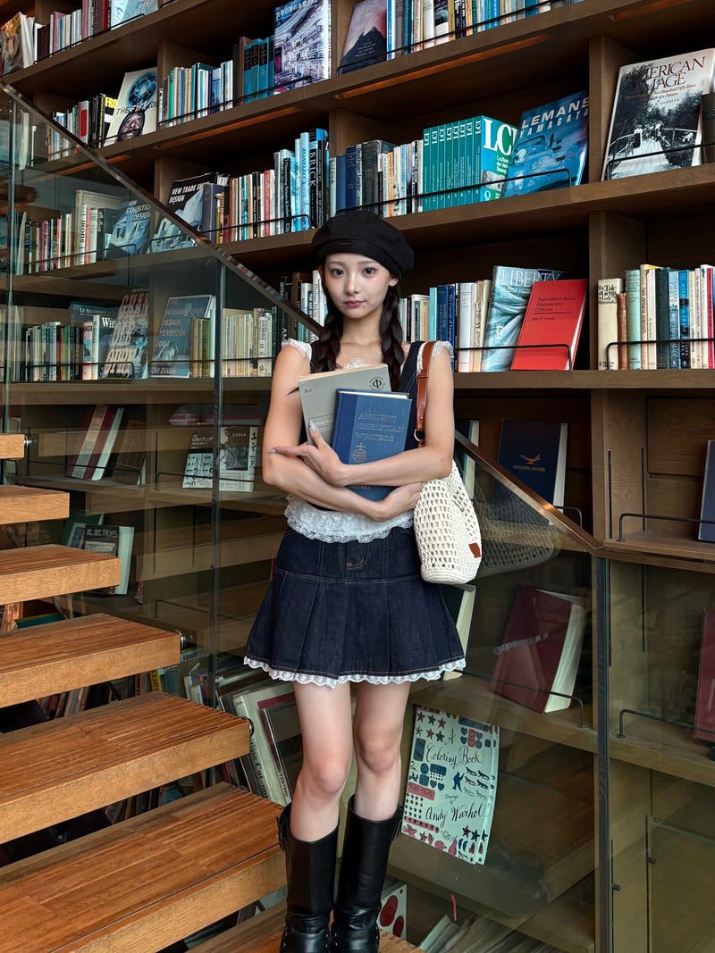 [先行予約販売] Frill Denim Setupフリルデニムセットアップ RE-10179