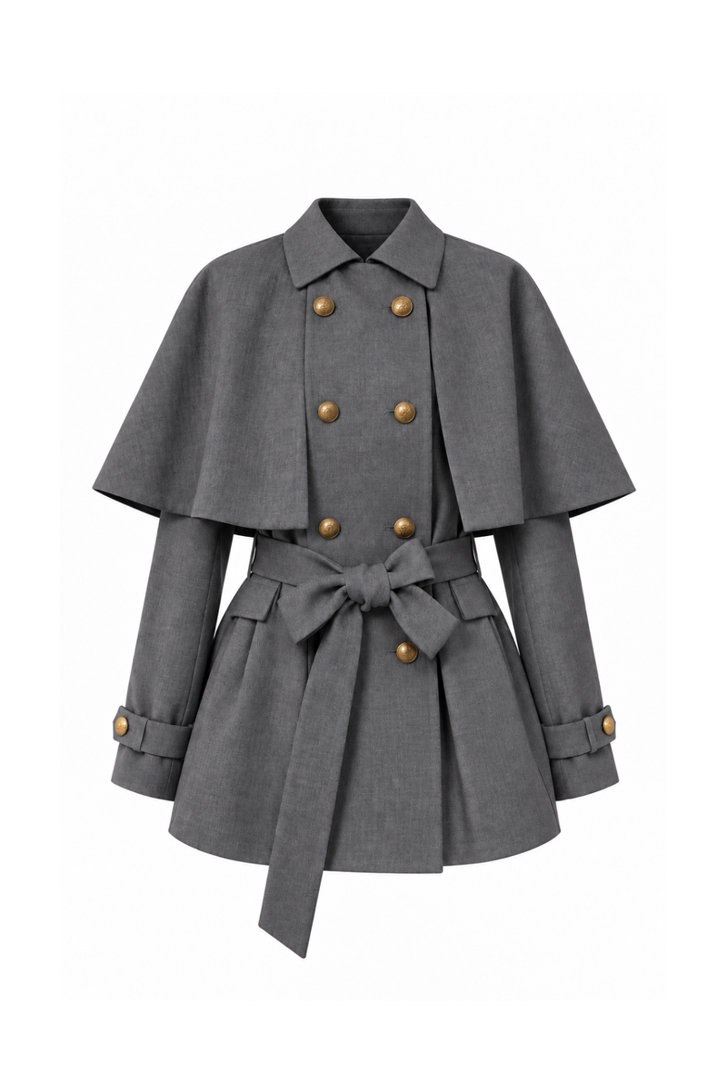 Lumière Cape Short Trench リュミエールケープショートトレンチ RE-10220