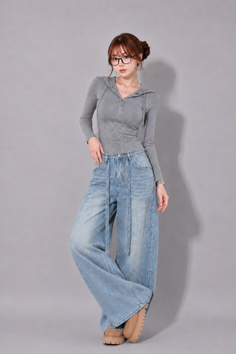 Étoile Bijou Wide Denim エトワールビジューデニム RE-10196