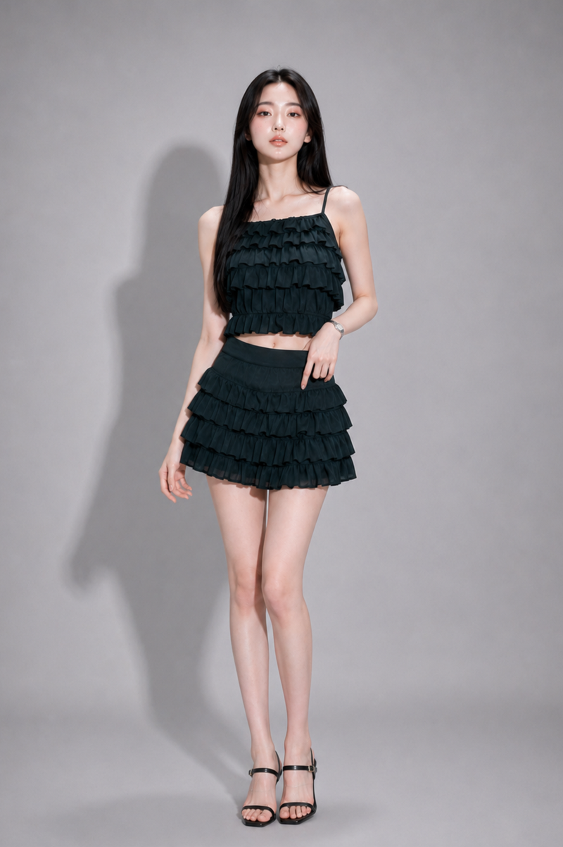 【予約販売】Navy Muse Frill Set-up ネイビーフリルセットアップ RE-10193