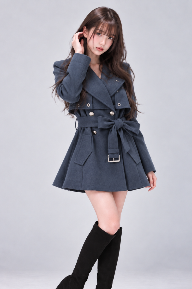 Amélie Flare Belted Trench アメリフレアベルテッドトレンチ RE-10219