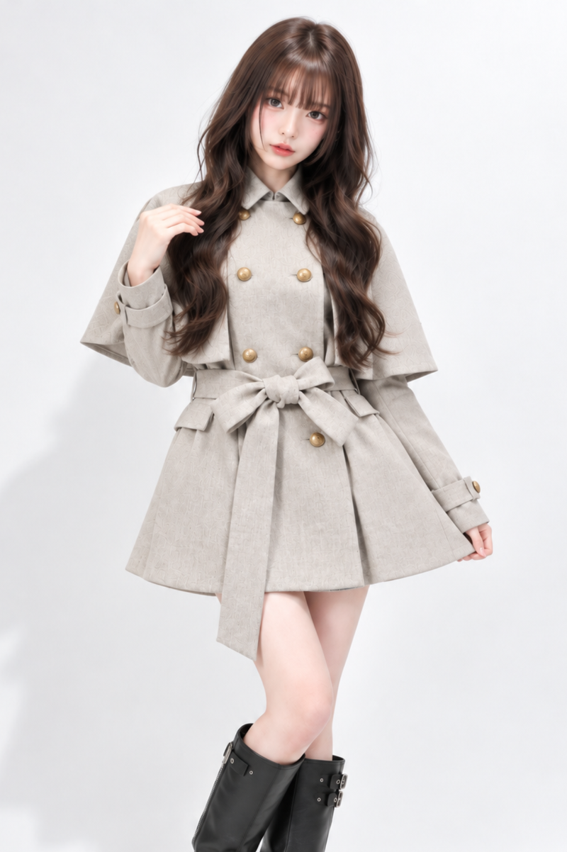 Lumière Cape Short Trench リュミエールケープショートトレンチ RE-10220