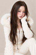 Miel Hoodie Zip Knit Cardigan ミエルフーディージップニットカーデ RE-10224