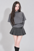 Capucine Cape Layered Knit Tops カプシーヌケープレイヤードニットトップス RE-10214