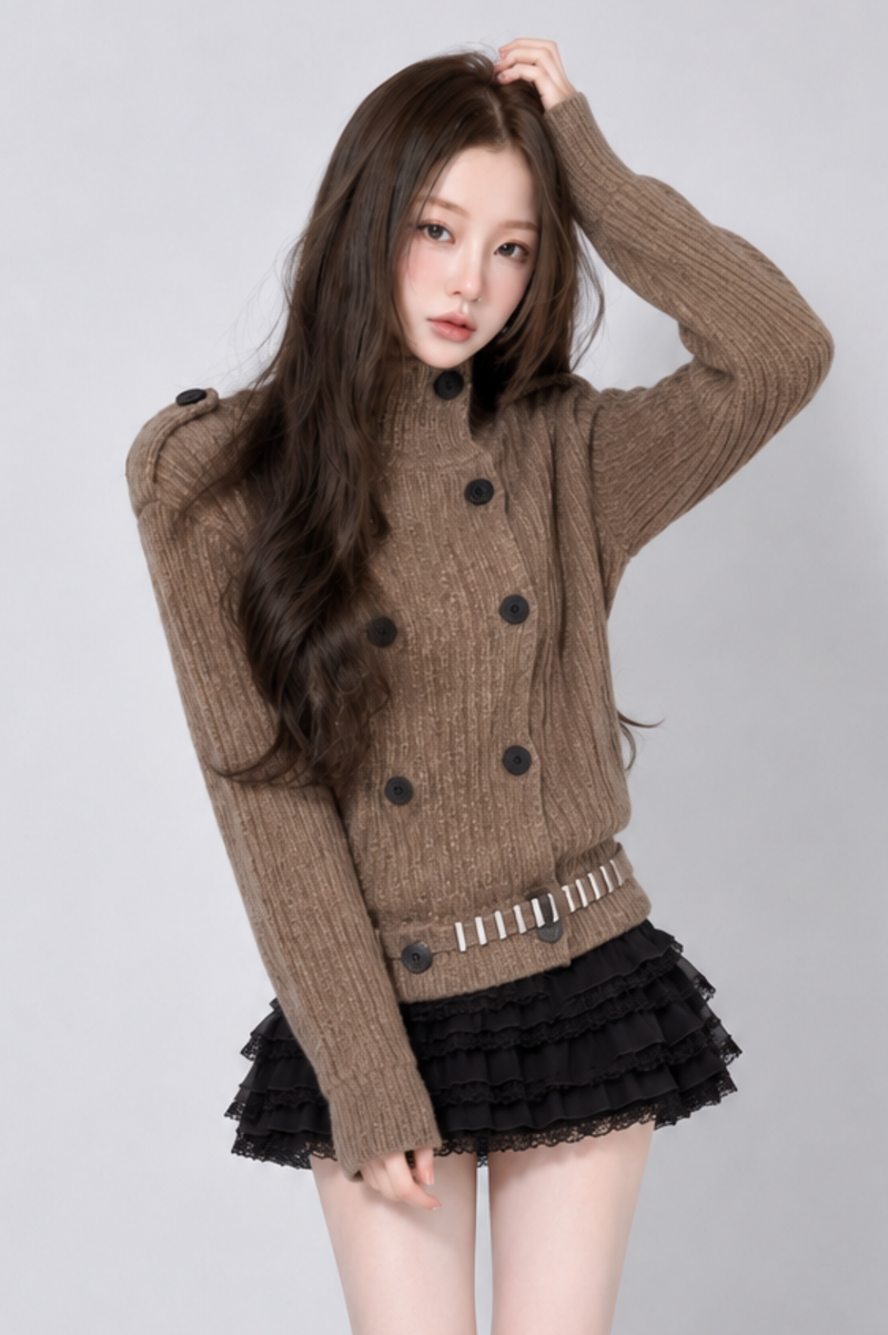 Cannelle Retro Highneck Knit カネルレトロハイネックニット RE-10207