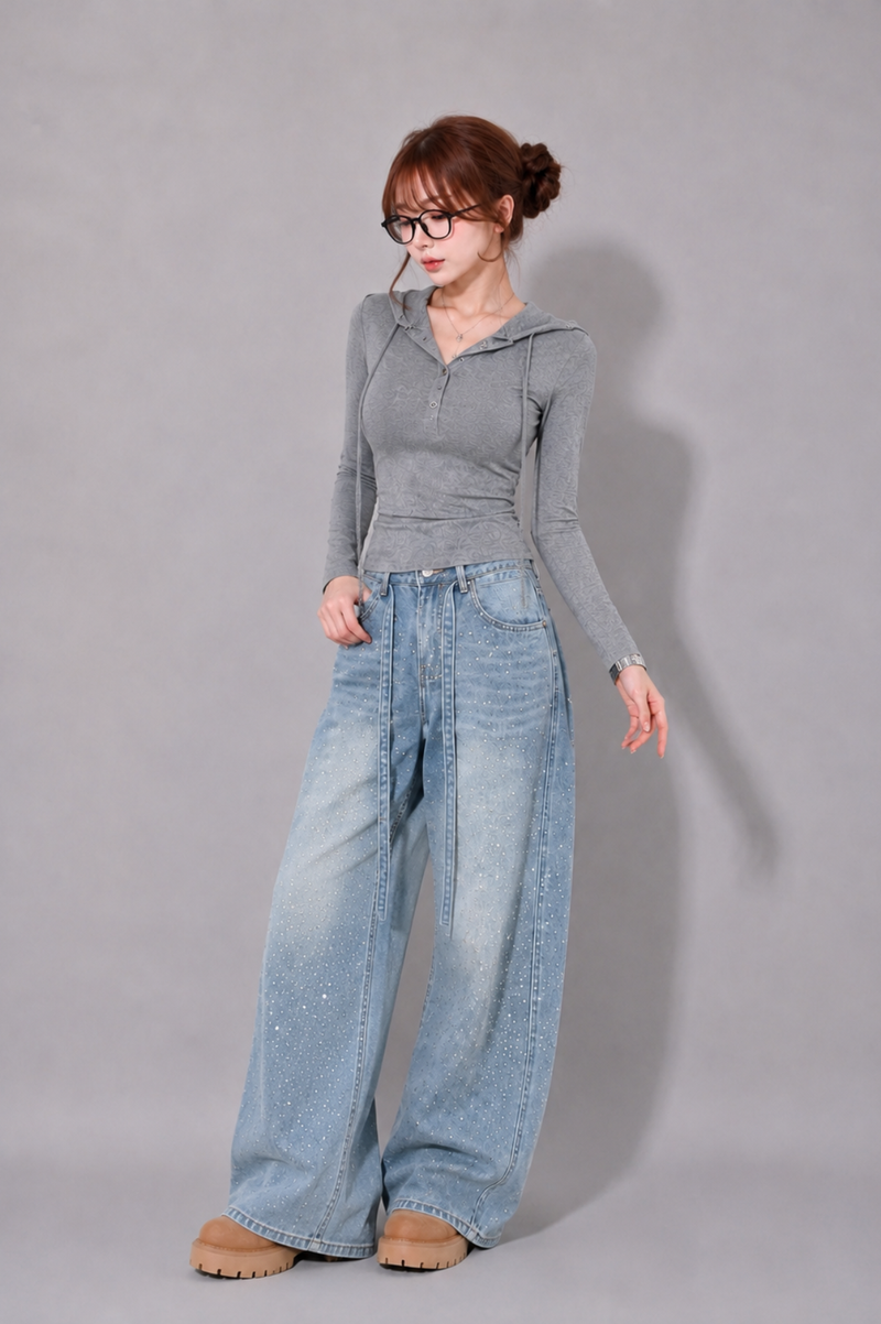 Étoile Bijou Wide Denim エトワールビジューデニム RE-10196