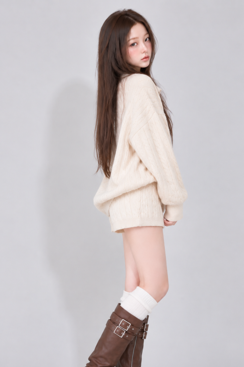 Camille Polo Knit Set-up カミーユポロニットセットアップ RE-10206