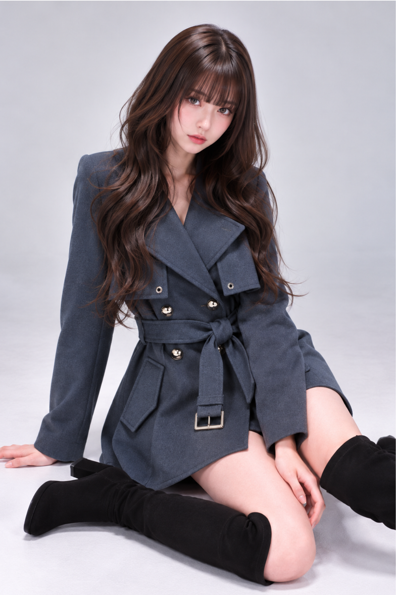 Amélie Flare Belted Trench アメリフレアベルテッドトレンチ RE-10219