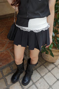 Lace Layer Pleated Skirt レースプリーツスカート RE-10140