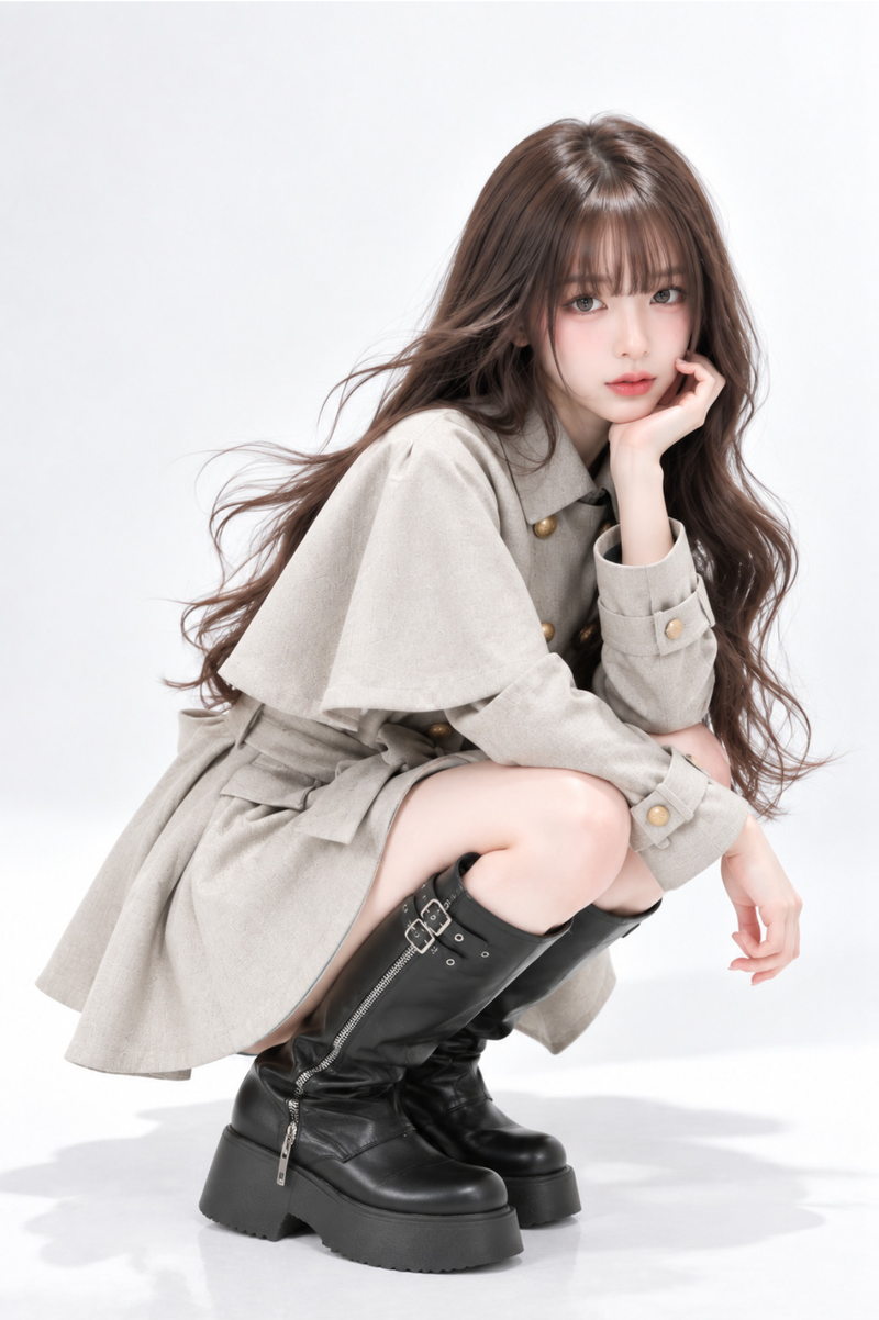 Lumière Cape Short Trench リュミエールケープショートトレンチ RE-10220