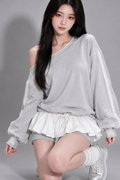 8/29 20:00~販売開始 Nuage One Shoulder Set-up ニュアージュワンショルセットアップ RE-10198