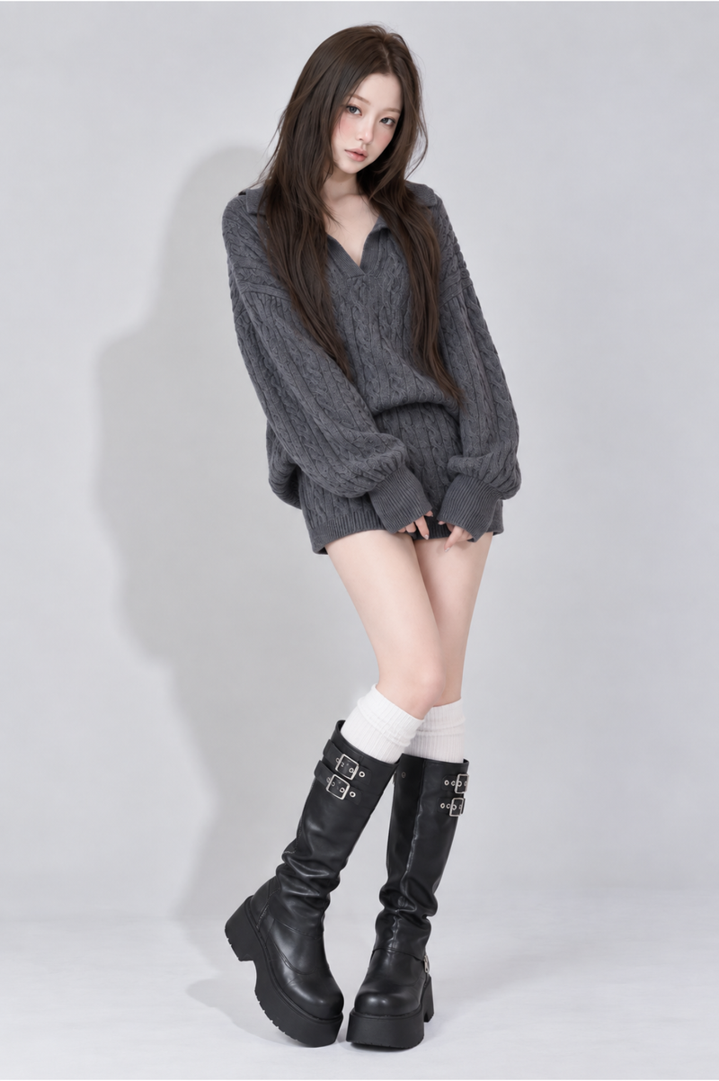Camille Polo Knit Set-up カミーユポロニットセットアップ RE-10206