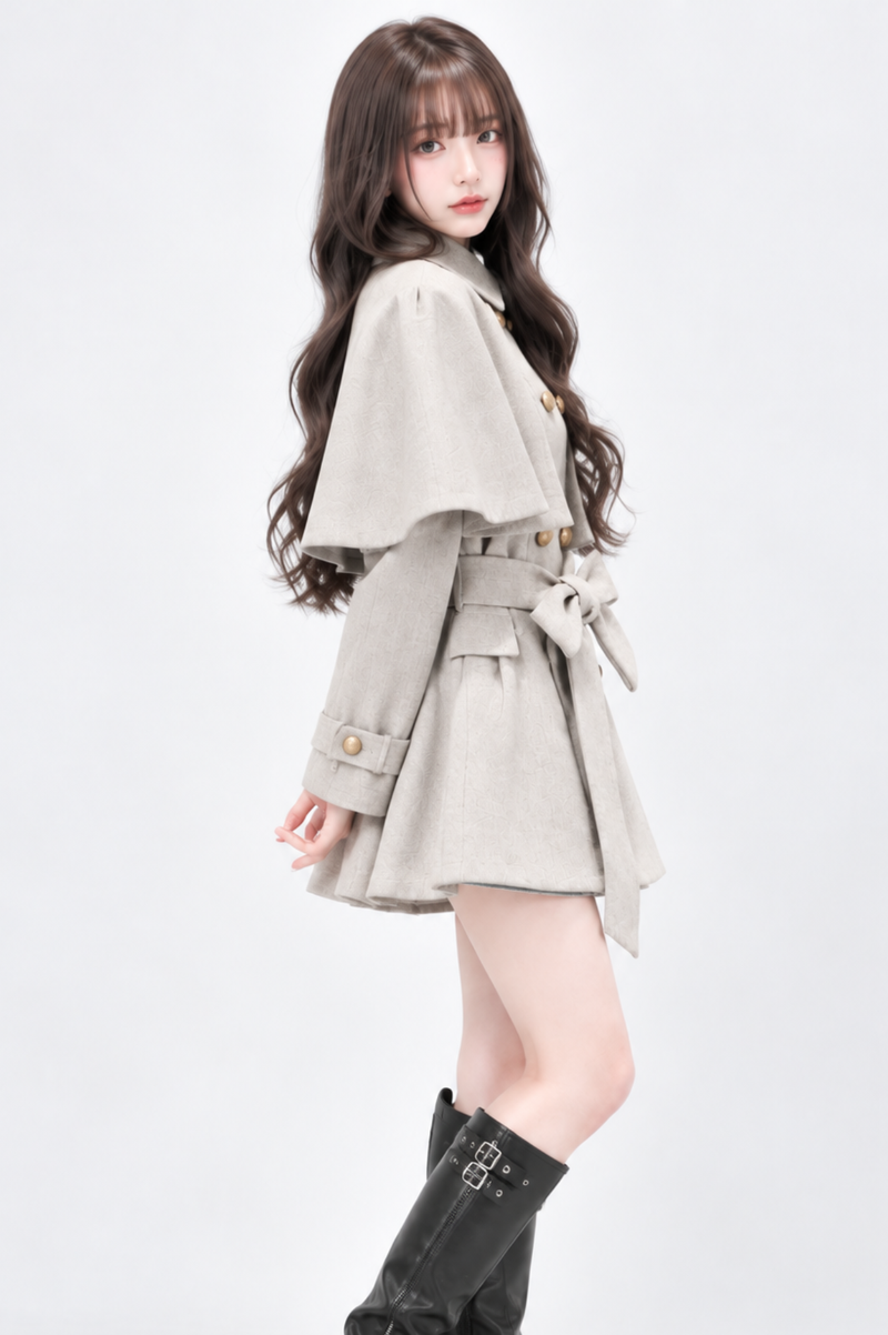 Lumière Cape Short Trench リュミエールケープショートトレンチ RE-10220