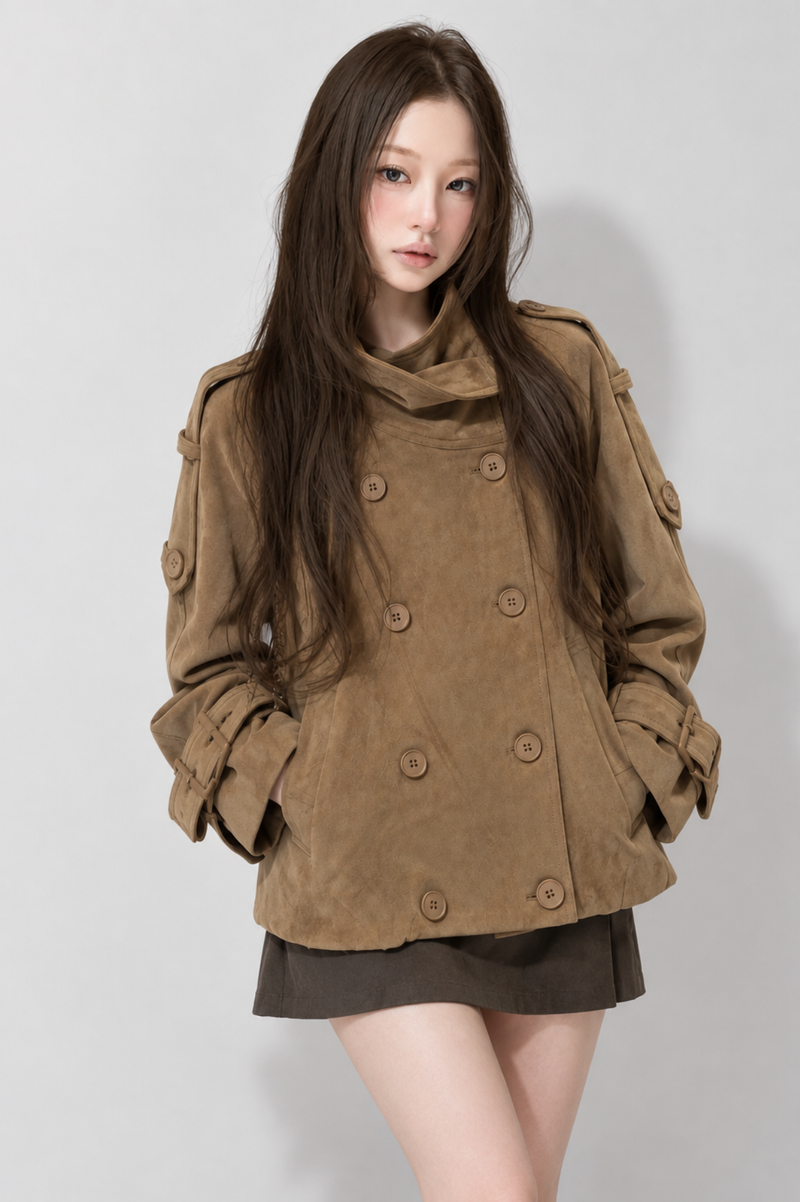 Sépia Suede Short Trench セピアスエードショートトレンチ RE-10208
