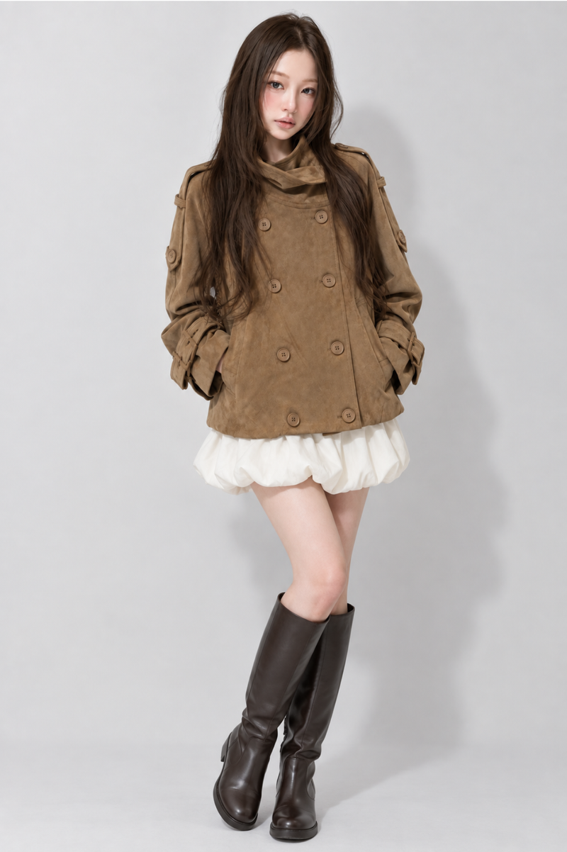 Sépia Suede Short Trench セピアスエードショートトレンチ RE-10208