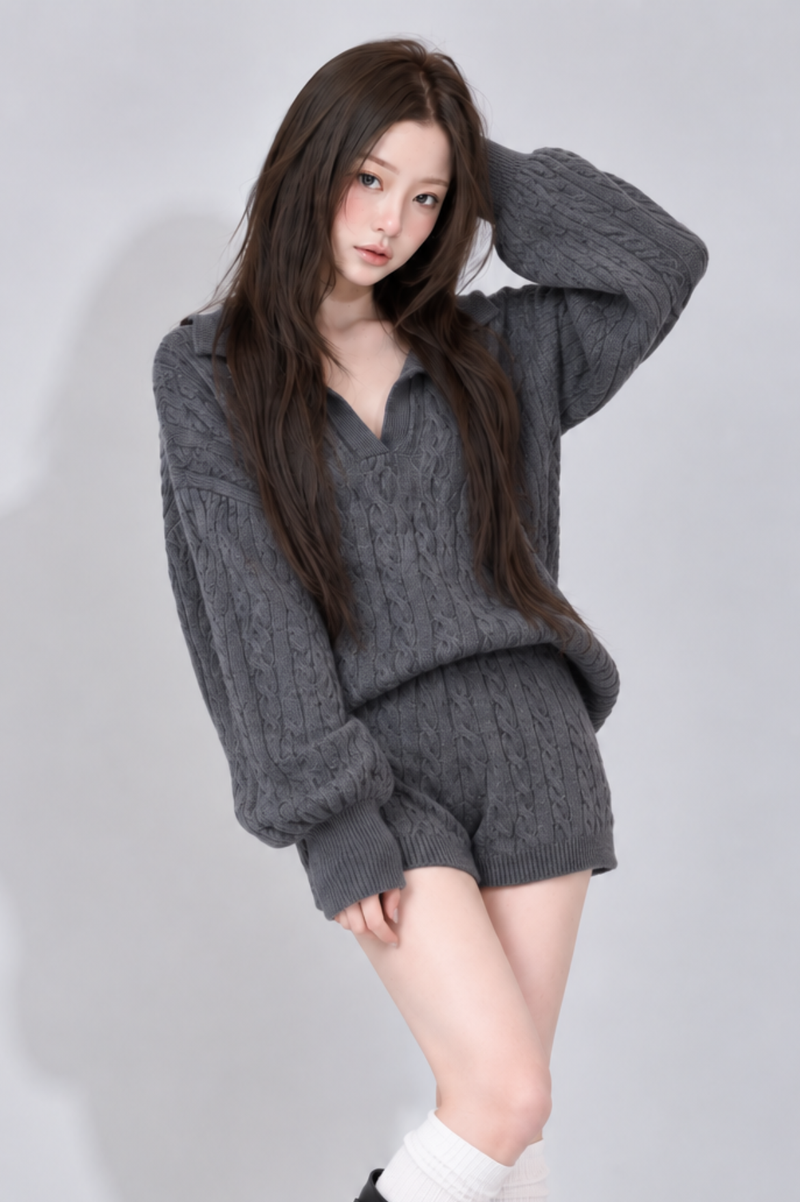 Camille Polo Knit Set-up カミーユポロニットセットアップ RE-10206