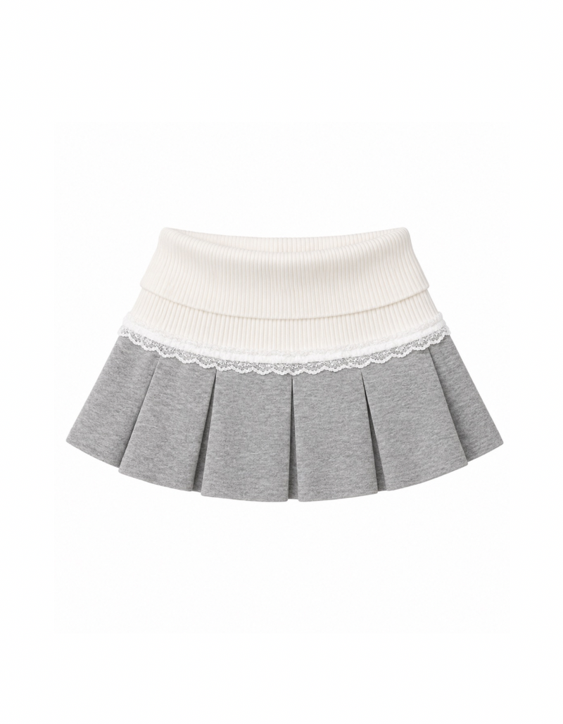 Lace Layer Pleated Skirt レースプリーツスカート RE-10140