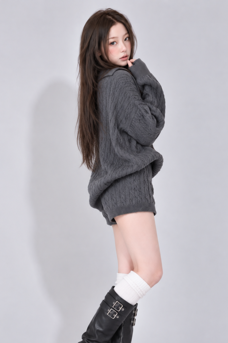 Camille Polo Knit Set-up カミーユポロニットセットアップ RE-10206