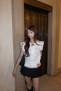 Noir Ribbon Lace Tops ノワールレースタンクトップ RE-10148