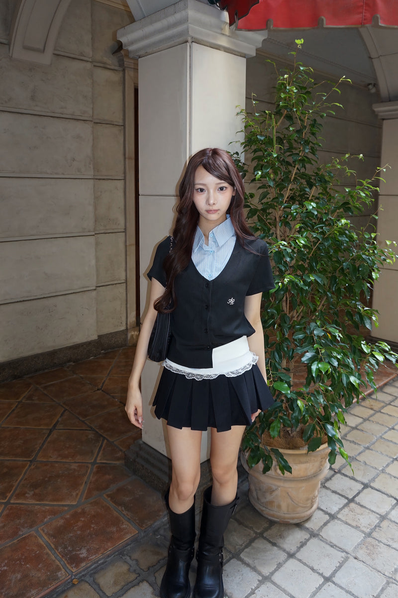 Lace Layer Pleated Skirt レースプリーツスカート RE-10140