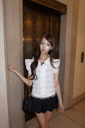 Noir Ribbon Lace Tops ノワールレースタンクトップ RE-10148