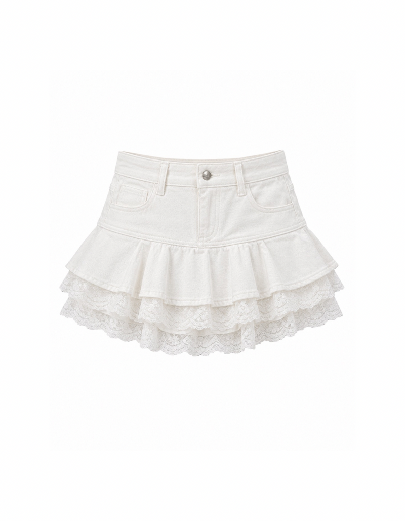 Plumeria Tiered SkirtプルメリアトレードスカートRE-10172