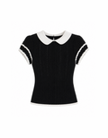 6/13 20:00~ Amélie Ribbed Collar Top リブカラーニット RE-10128